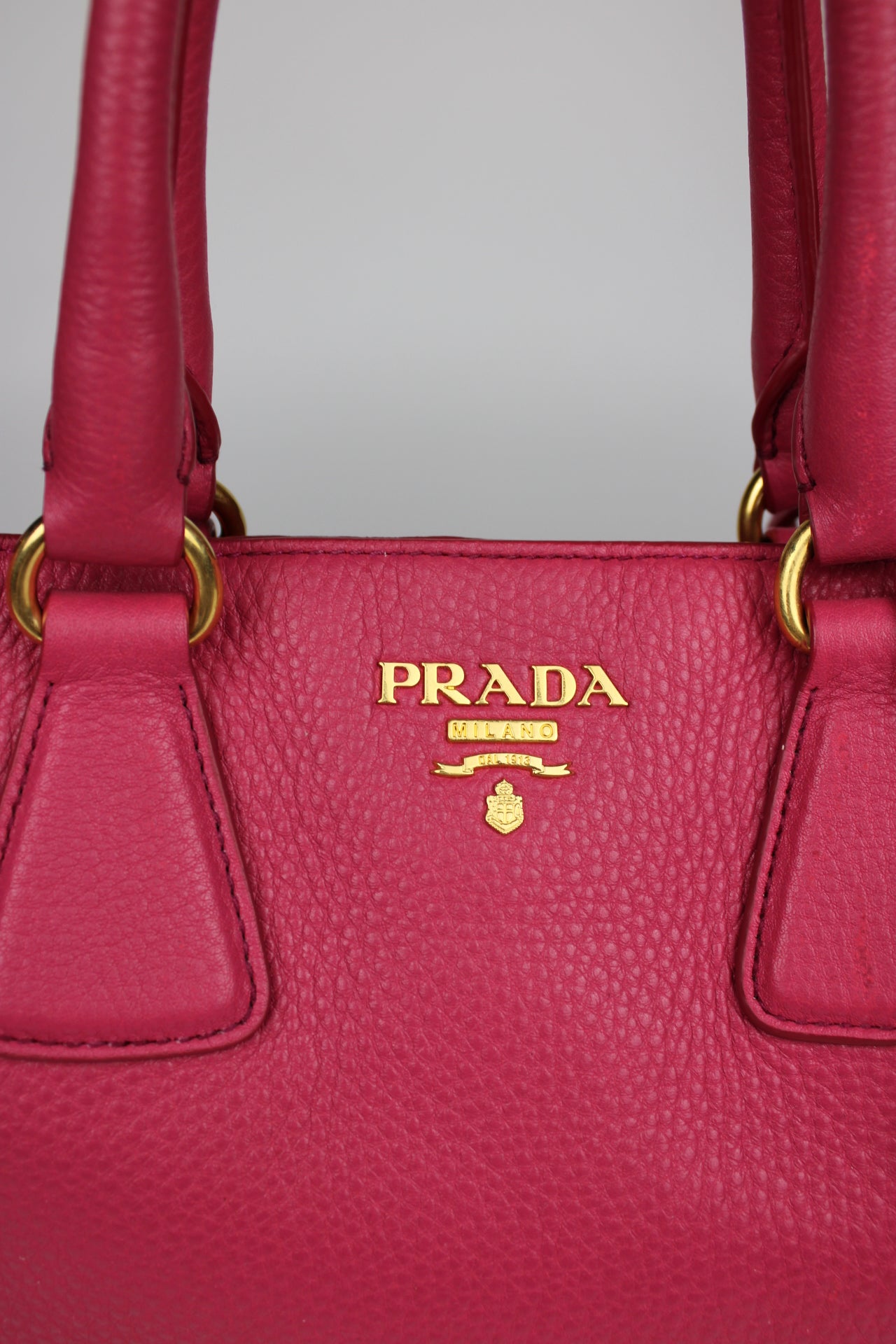 Prada Vitello Daino 2-Way Pink Tote Bag