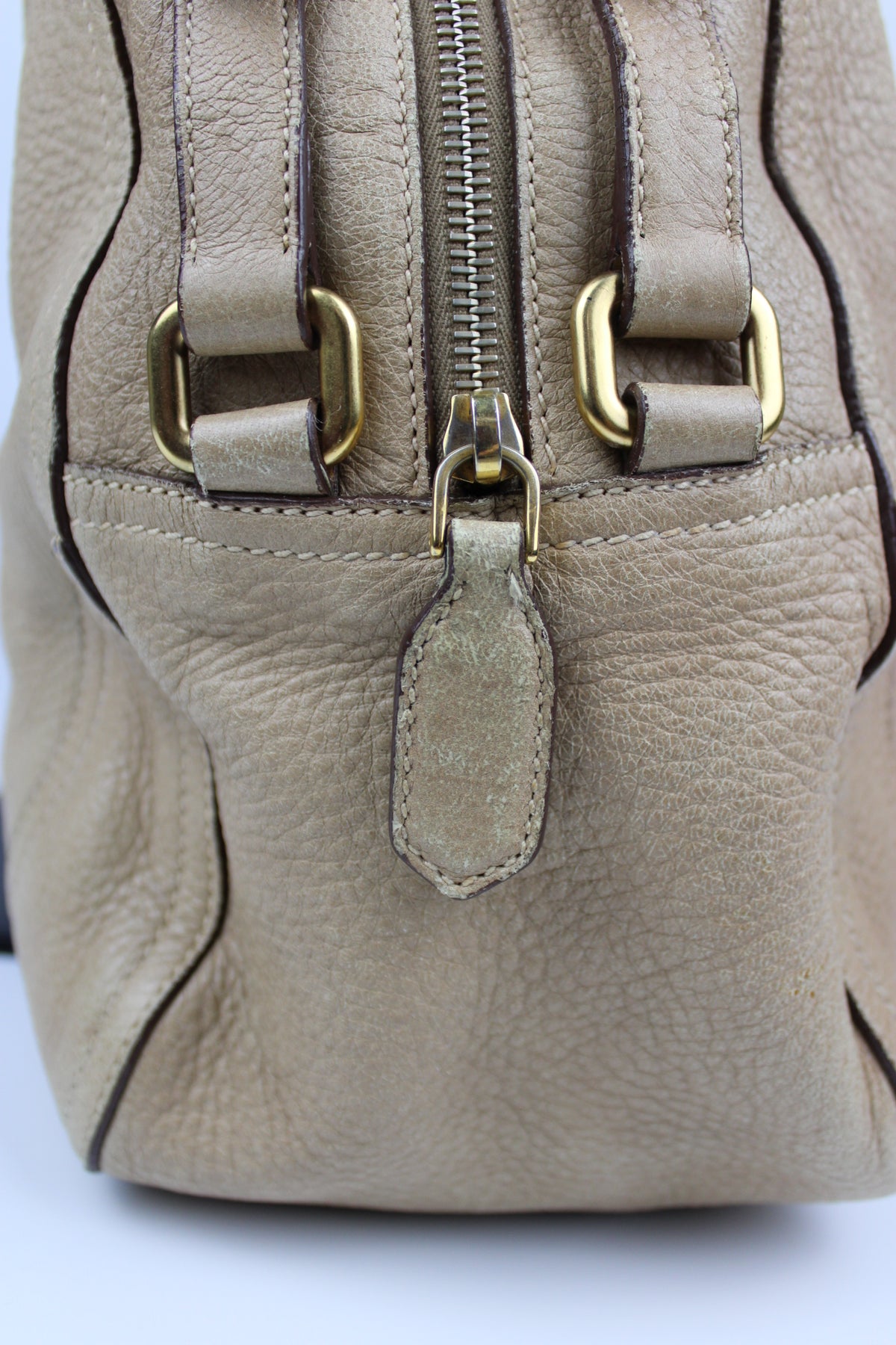 Pre-owned Prada Cervo Leather Hobo Bag
