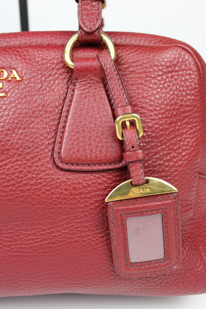 Prada Vit Daino Bauletto Leather Bag