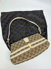 Load image into Gallery viewer, Gucci Monogram Horsebit Shoulder Bag
