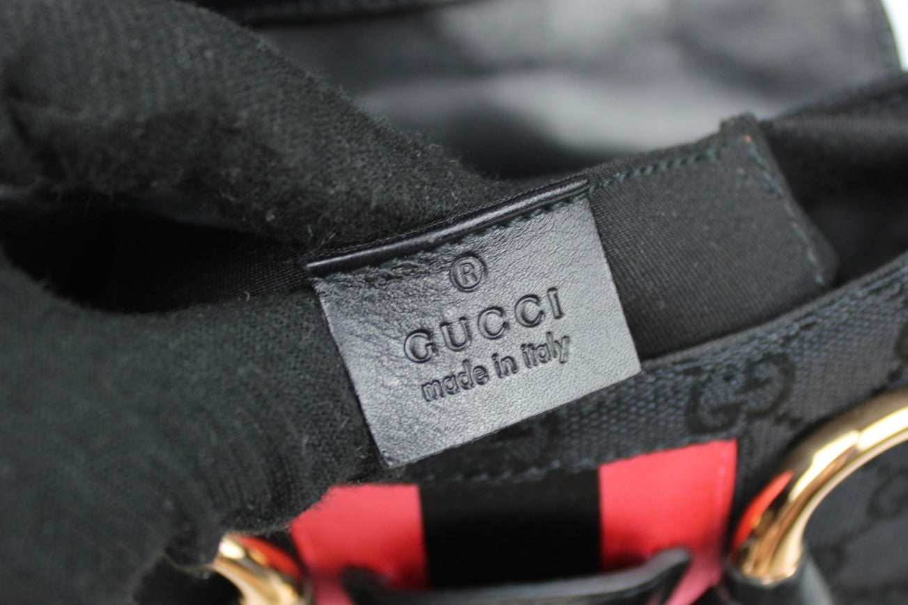 Gucci Monogram Horsebit Mini Pochette Bag
