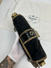 Load image into Gallery viewer, Prada Nylon &amp; Exotic Leather Baguette Shoulder Bag
