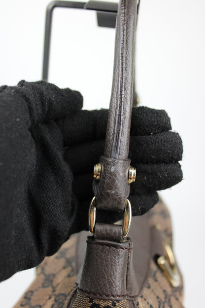 Pre-owned Gucci Monogram Denim Abbey Bag