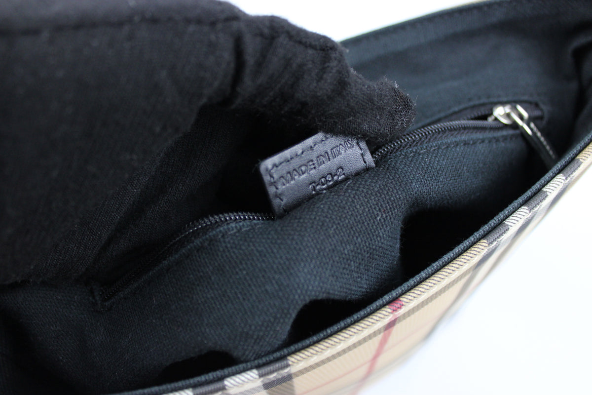 Pre-owned Burberry Nova Check Messenger Bag 2003