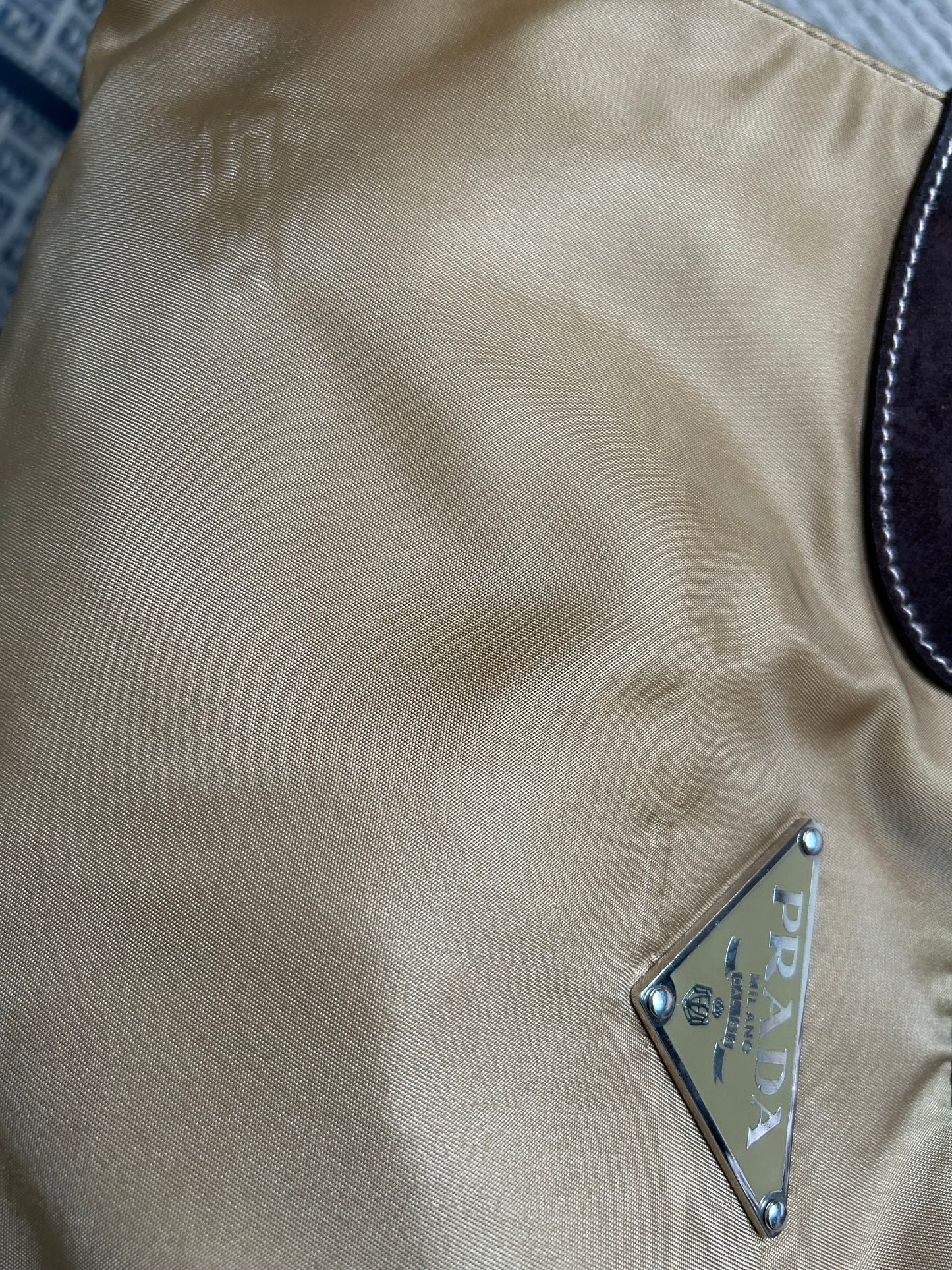 Prada Nylon Chain Strap Hobo Bag