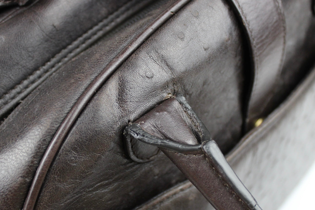 Dior Ostrich Leather Double Saddle Bag 2000