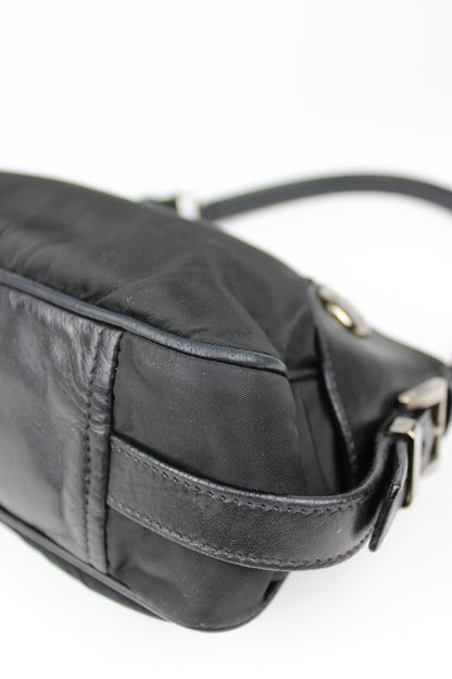 Prada Nylon & Leather Shoulder Bag