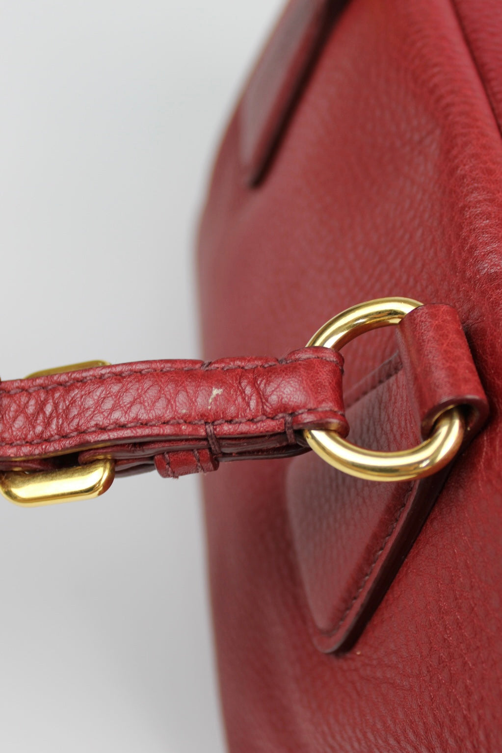Prada Vit Daino Bauletto Leather Bag