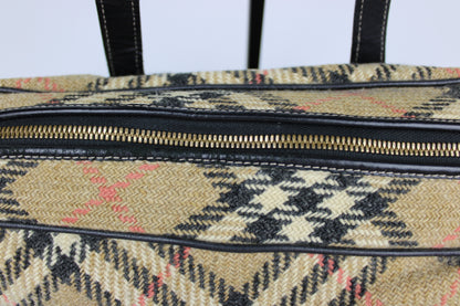 Burberry Nova Check Wool Shoulder Bag