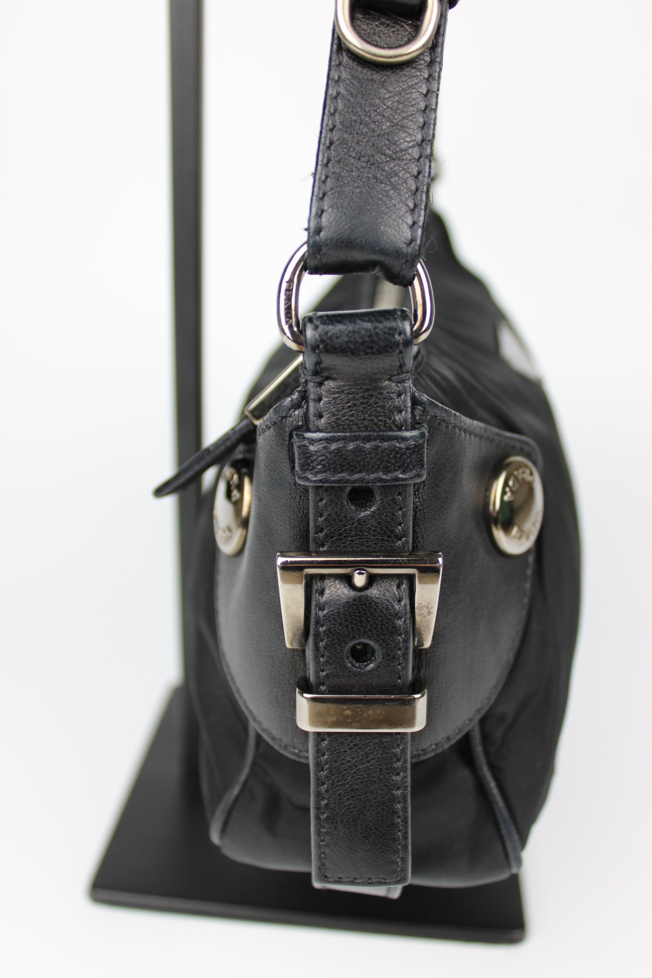 Prada Nylon & Leather Shoulder Bag