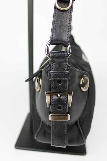 Prada Nylon & Leather Shoulder Bag