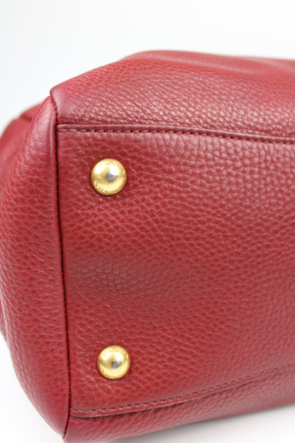 Prada Vit Daino Bauletto Leather Bag