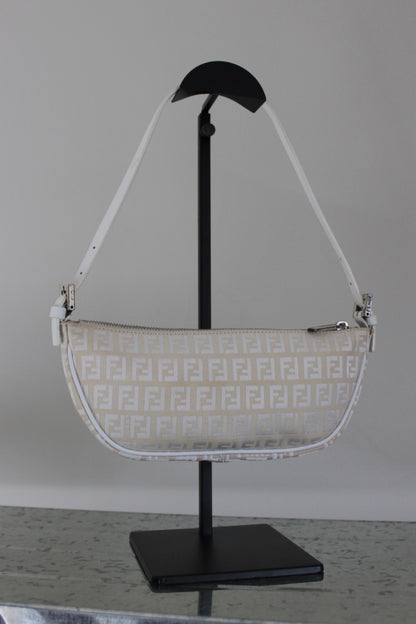 Fendi Zucchino Half Moon Pochette Bag