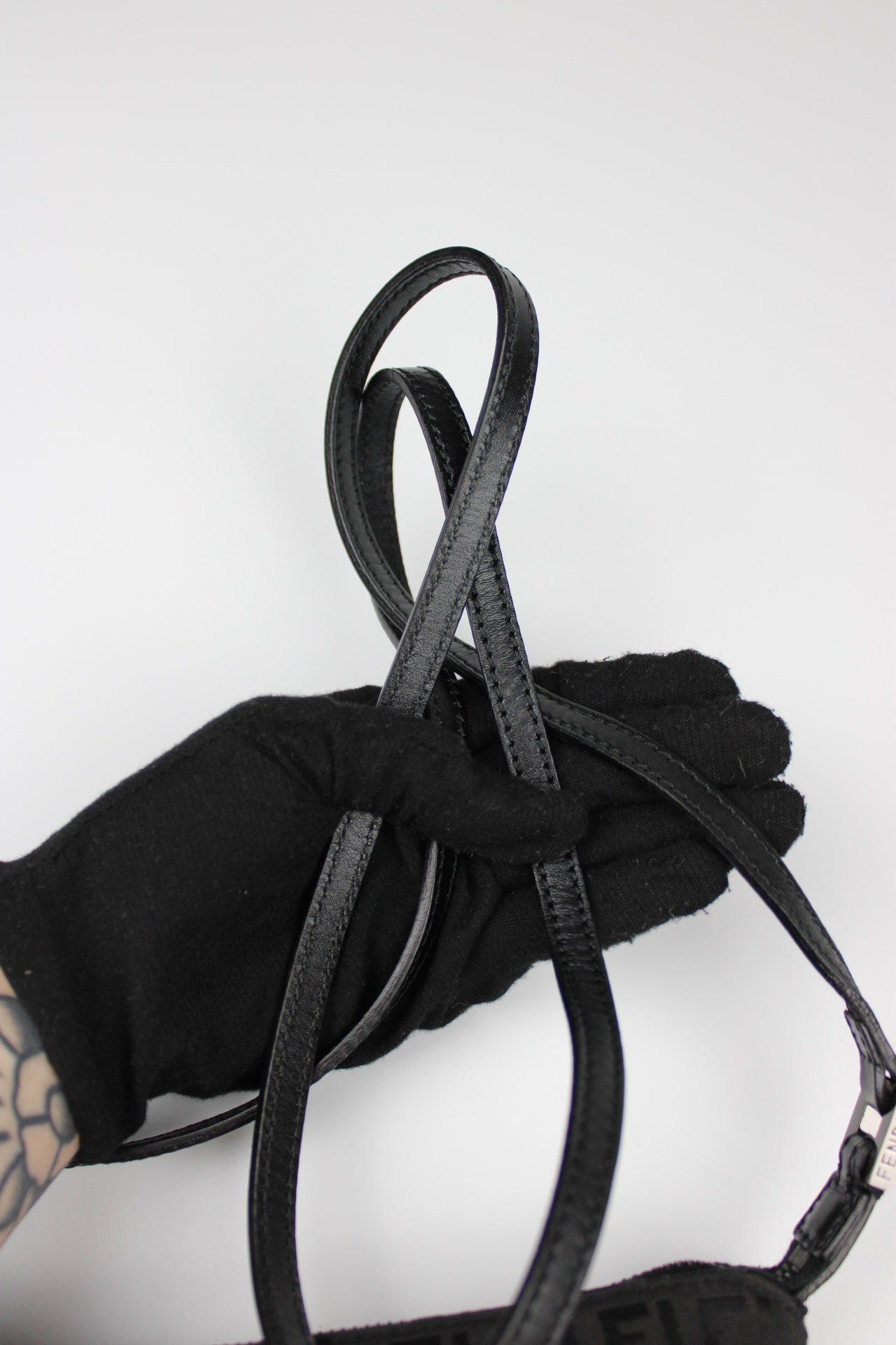 Fendi Zucchino Black Cross Body Bag