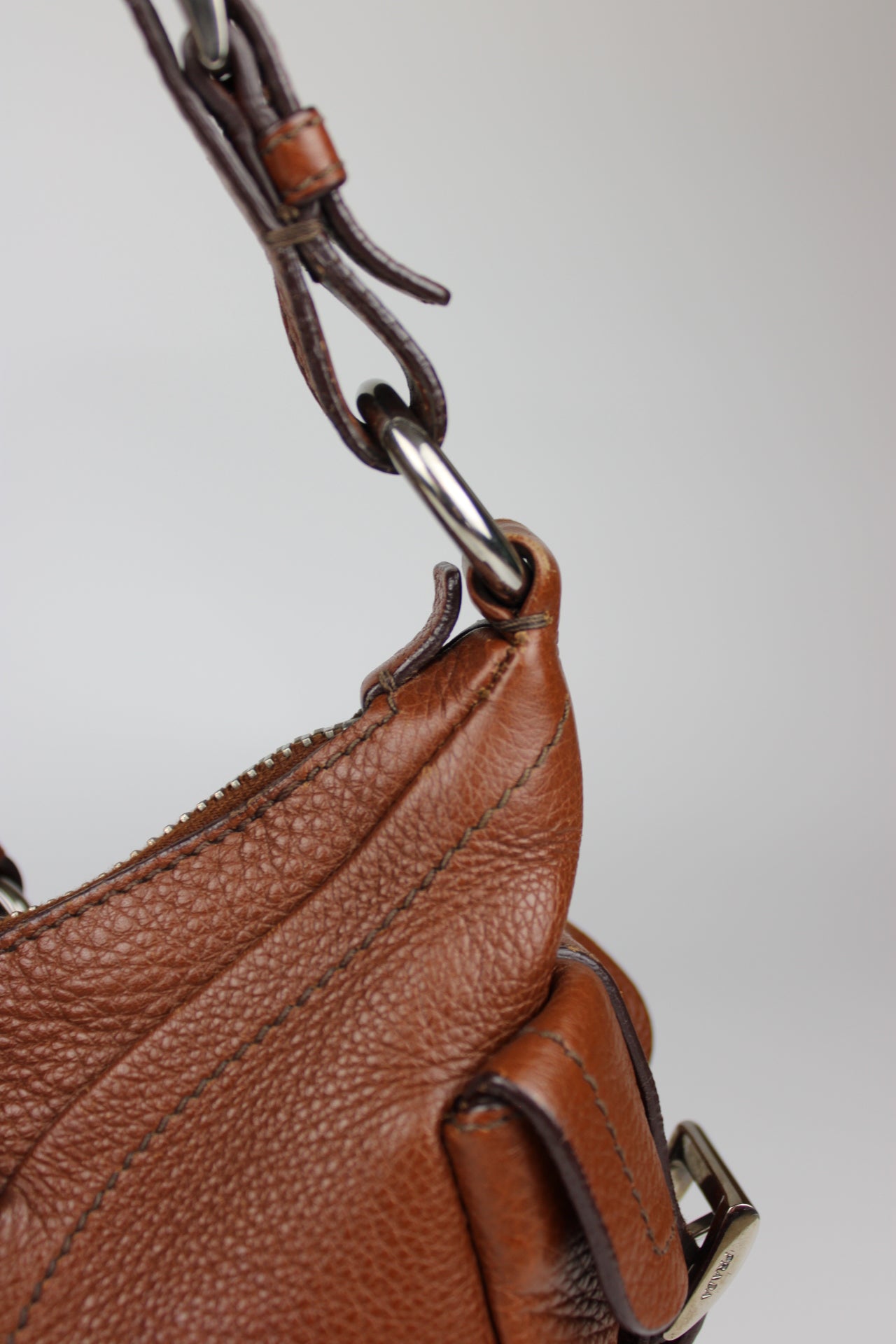 Prada Vit Daino Leather Two Way Bag