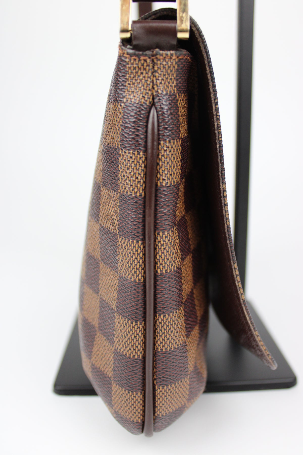 Pre-owned Louis Vuitton Damier Ebene Musette Tango Shoulder Bag 2002