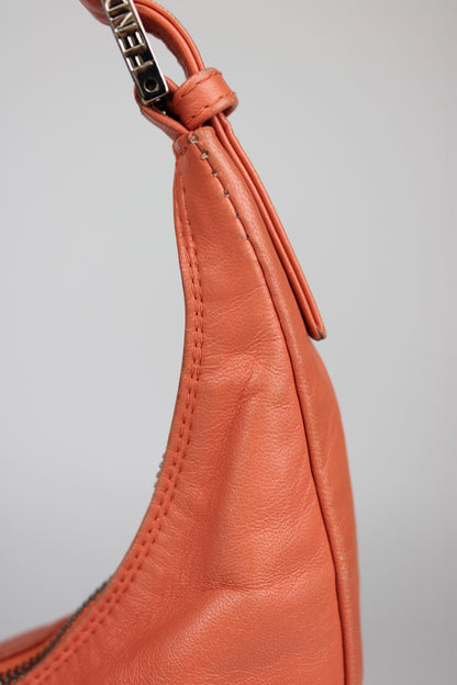 Fendi Leather Croissant Baguette Bag Coral