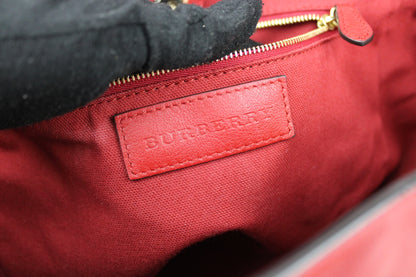 Burberry Leather Canterbury Tote Bag Red