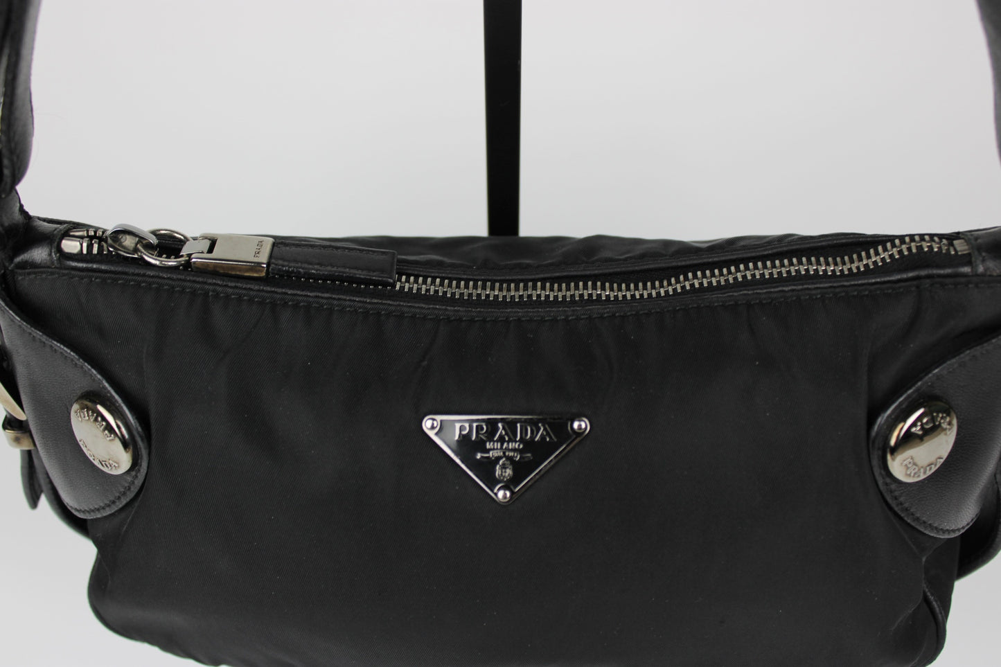 Prada Nylon & Leather Shoulder Bag