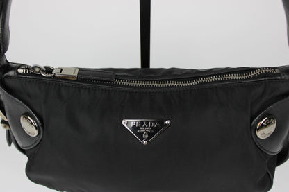 Prada Nylon & Leather Shoulder Bag