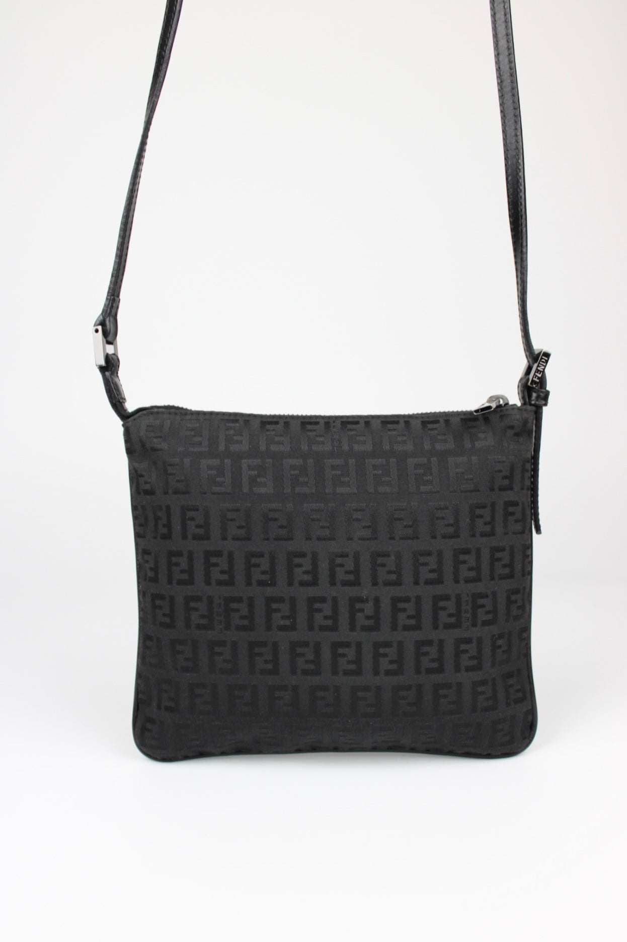 Fendi Zucchino Black Cross Body Bag