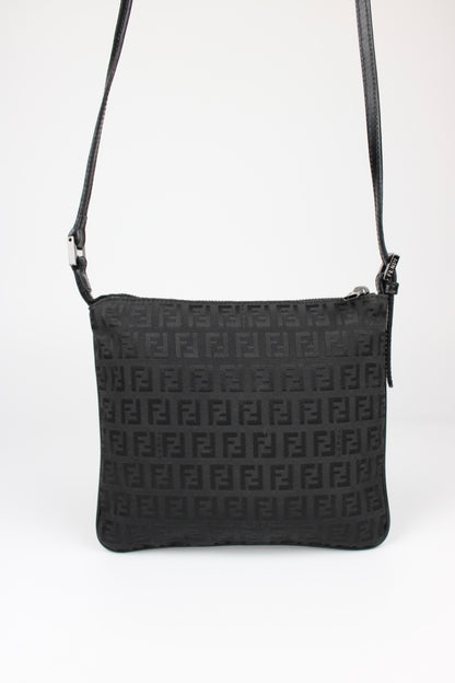 Fendi Zucchino Black Cross Body Bag