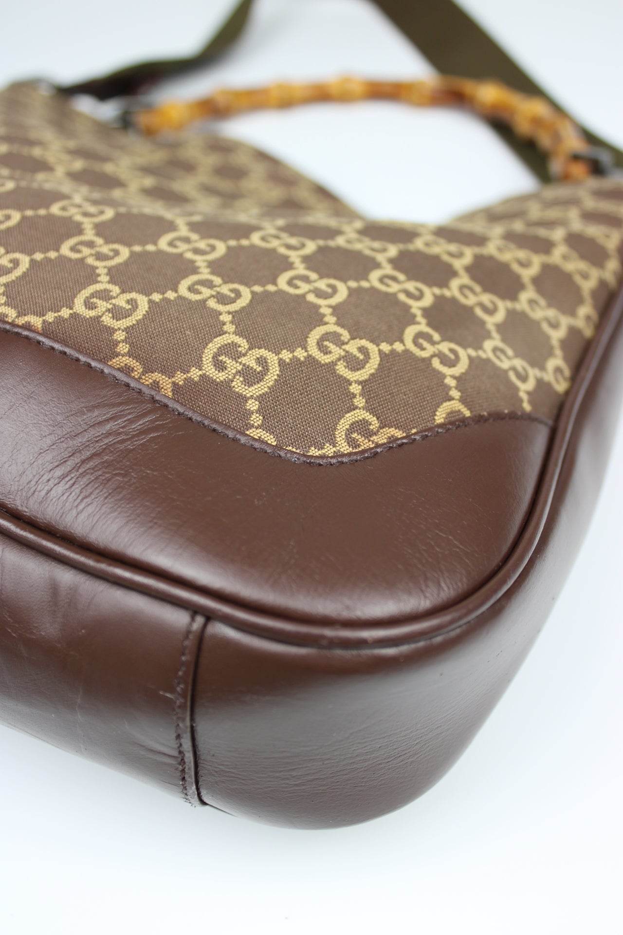 Gucci Monogram Bamboo Shoulder Bag