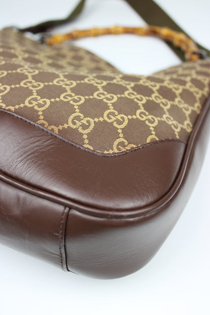 Gucci Monogram Bamboo Shoulder Bag