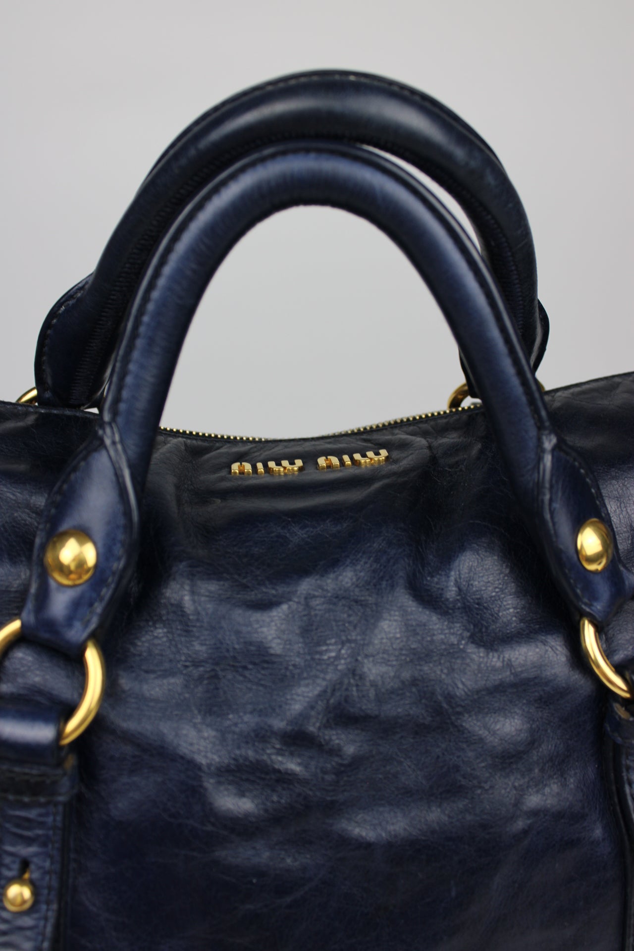 Miu Miu Navy Bow 2-Way Bag