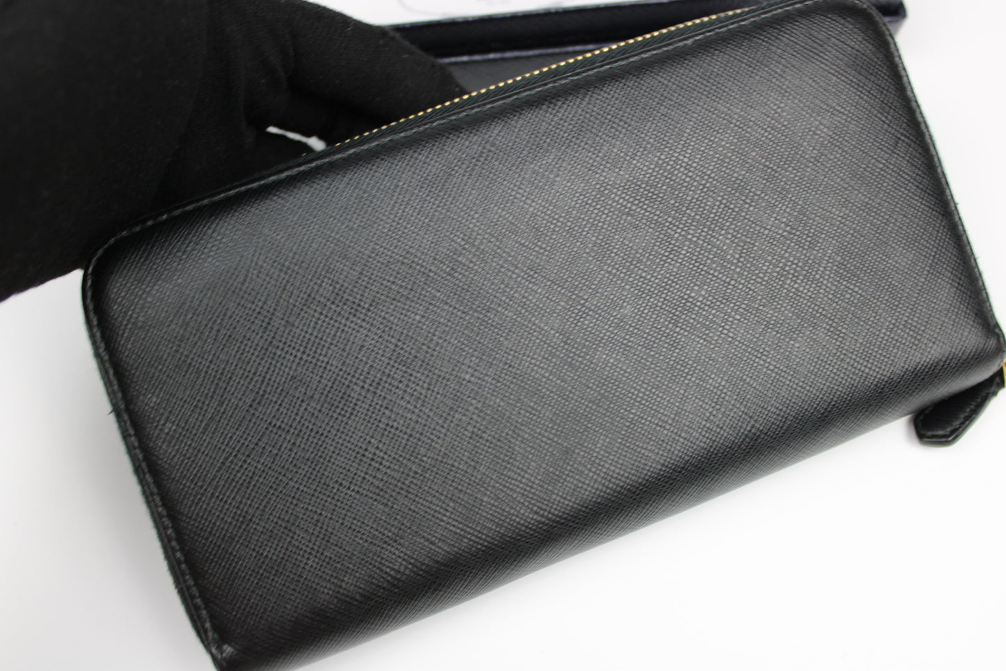 Prada Saffiano Leather Zip Around Long Wallet 2017 (With Receipt)
