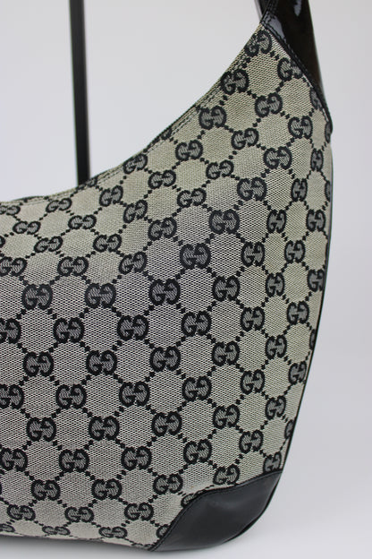 Pre-owned Gucci Monogram Crescent Bag