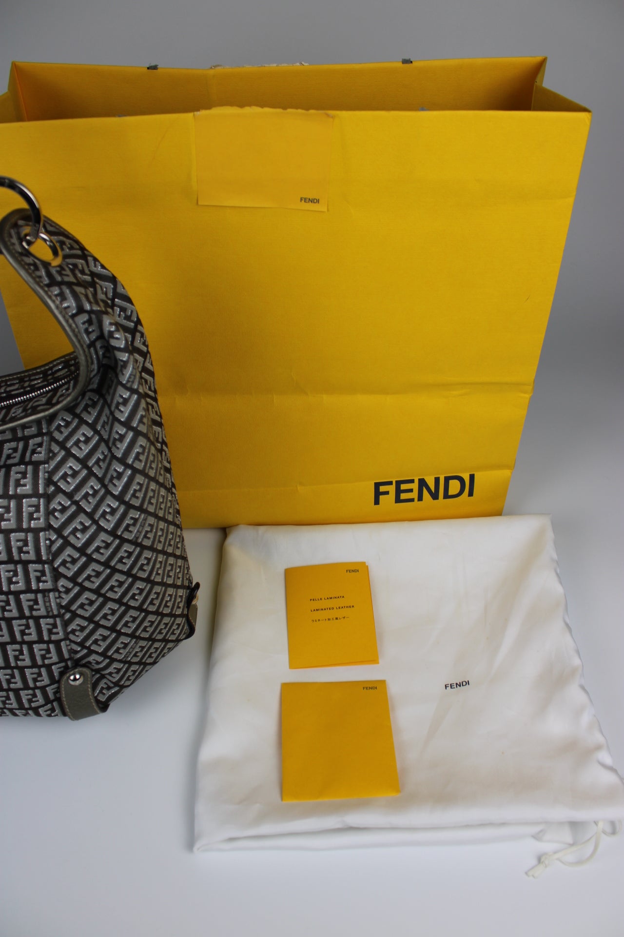 Fendi Zucchino Hobo Shoulder Bag