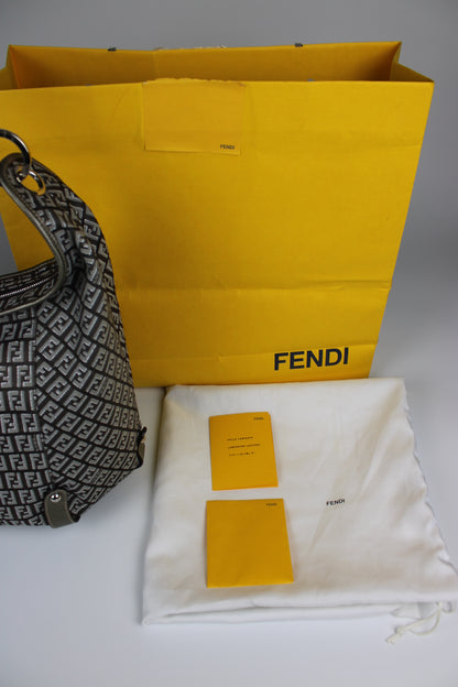 Fendi Zucchino Hobo Shoulder Bag