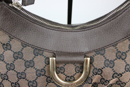 Pre-owned Gucci Monogram Denim Abbey Bag