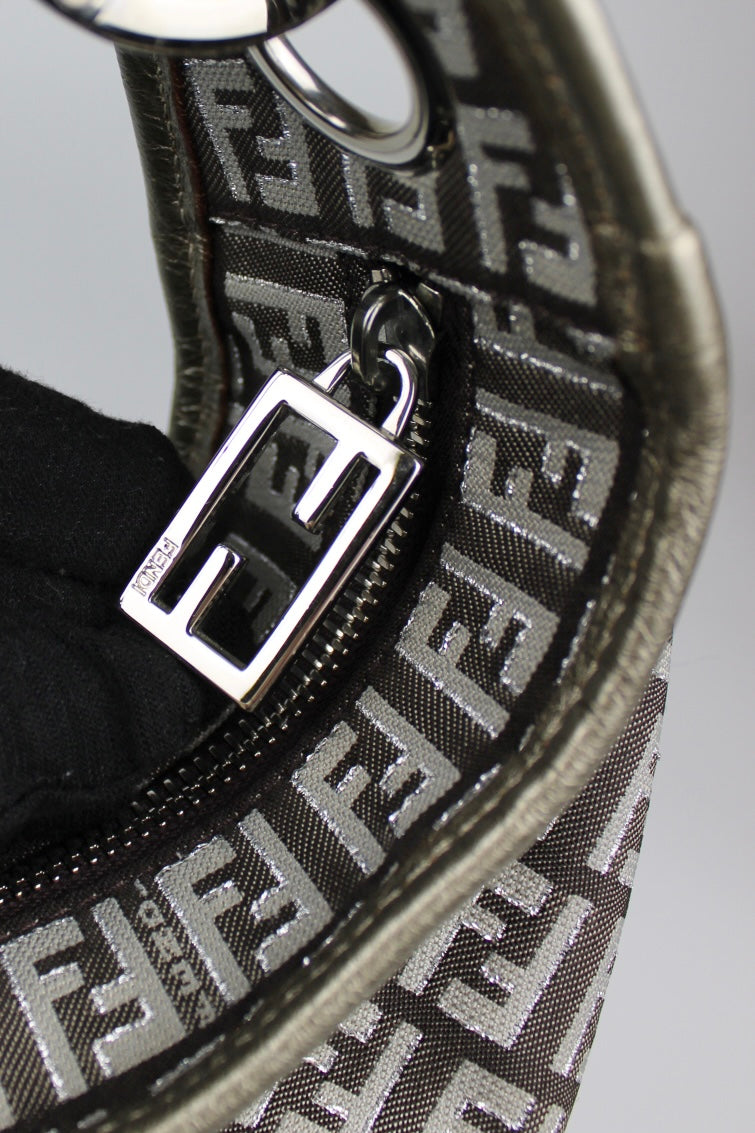 Fendi Zucchino Hobo Shoulder Bag