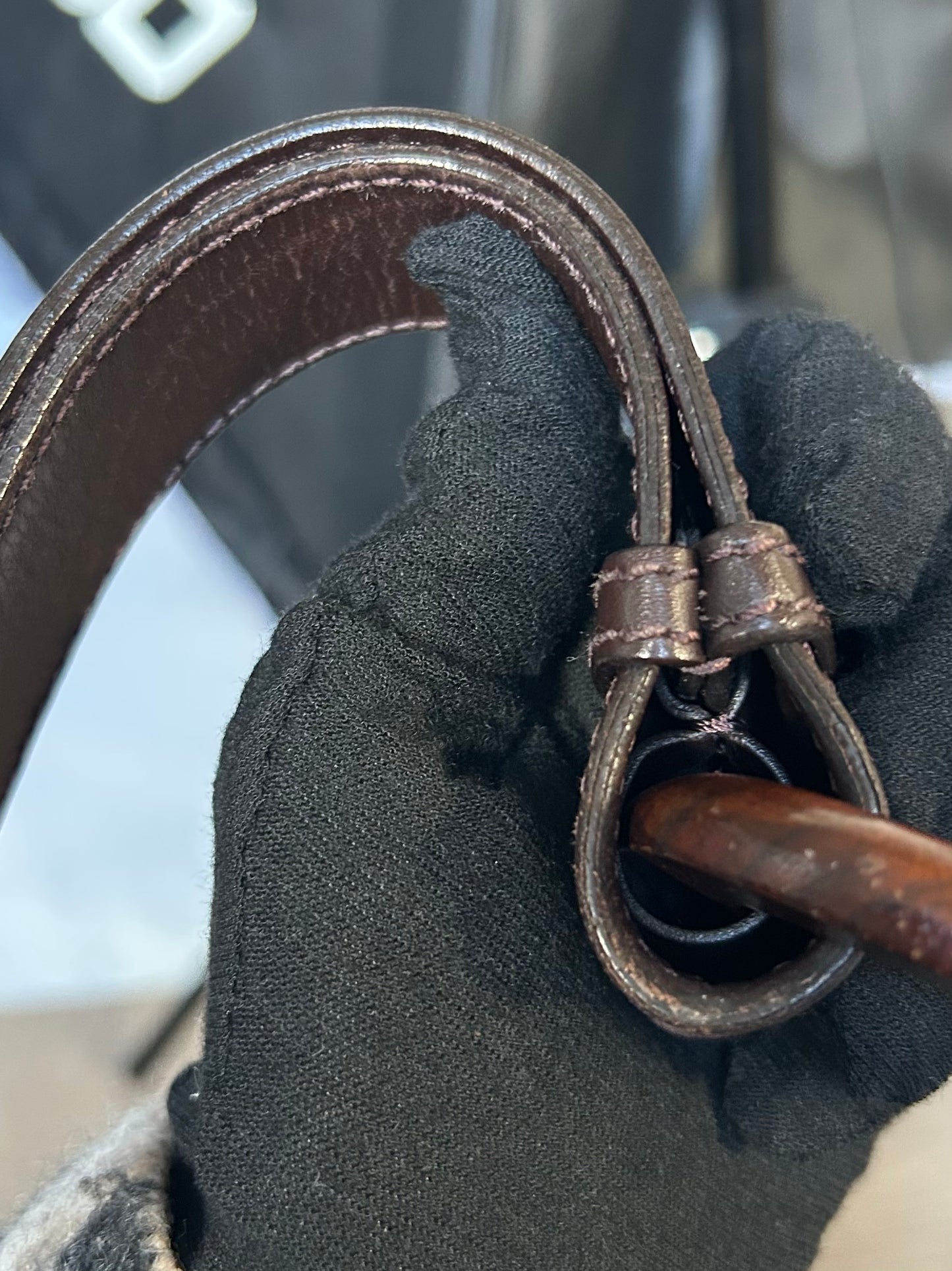 Fendi Zucca Oyster Shoulder Bag