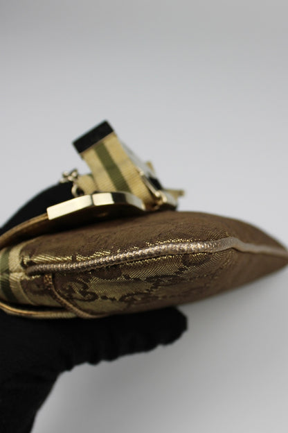 Gucci Monogram Satin Mini Pochette Bag