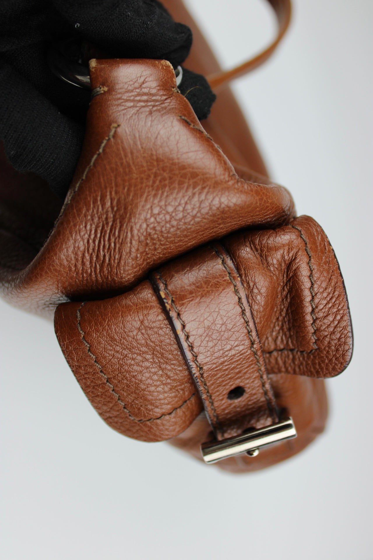 Prada Vit Daino Leather Two Way Bag
