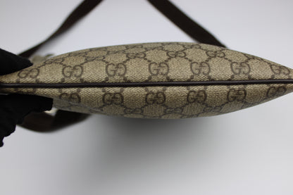 Gucci Monogram Coated Canvas Cross Body Bag (With Gucci Charm)