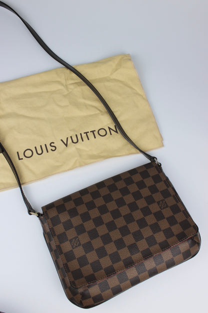 Louis Vuitton Damier Ebene Musette Cross Body Bag 2006