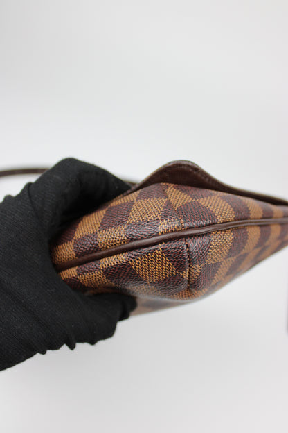 Pre-owned Louis Vuitton Damier Ebene Musette Tango Shoulder Bag 2002