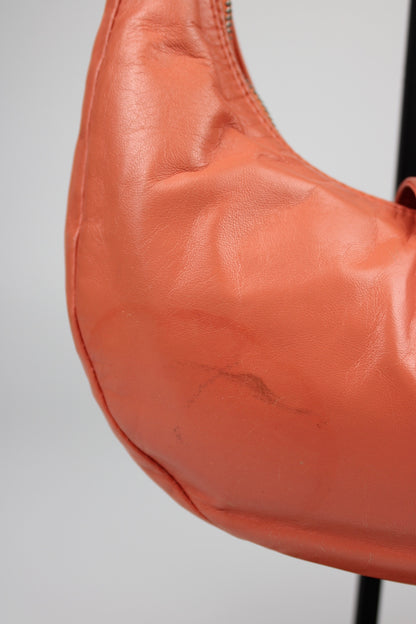 Fendi Leather Croissant Baguette Bag Coral