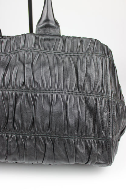 Prada Gaufre Nappa Leather Hobo Tote Bag