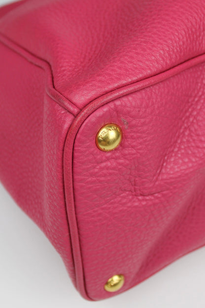 Prada Vitello Daino 2-Way Pink Tote Bag