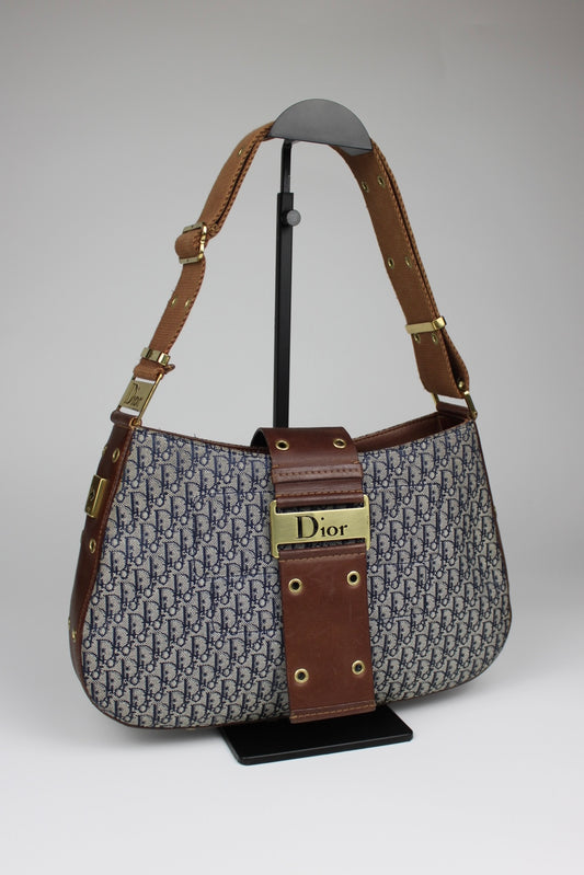 Dior Monogram Columbus Hobo Bag 2002