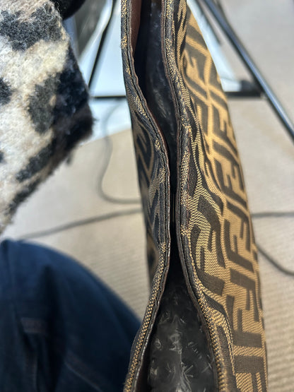 Fendi Zucca Oyster Shoulder Bag