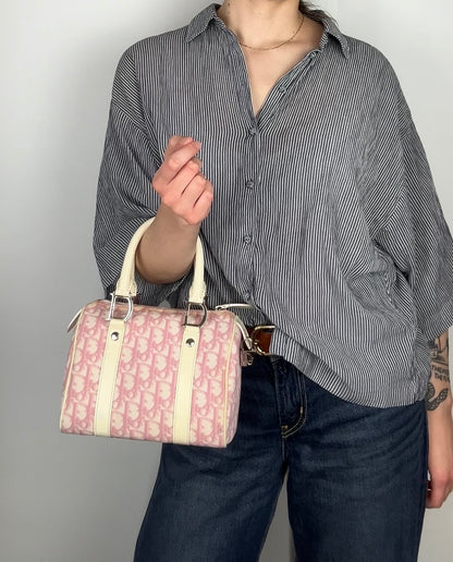 Pre-owned Dior Monogram Pink Mini Boston Bag 2004
