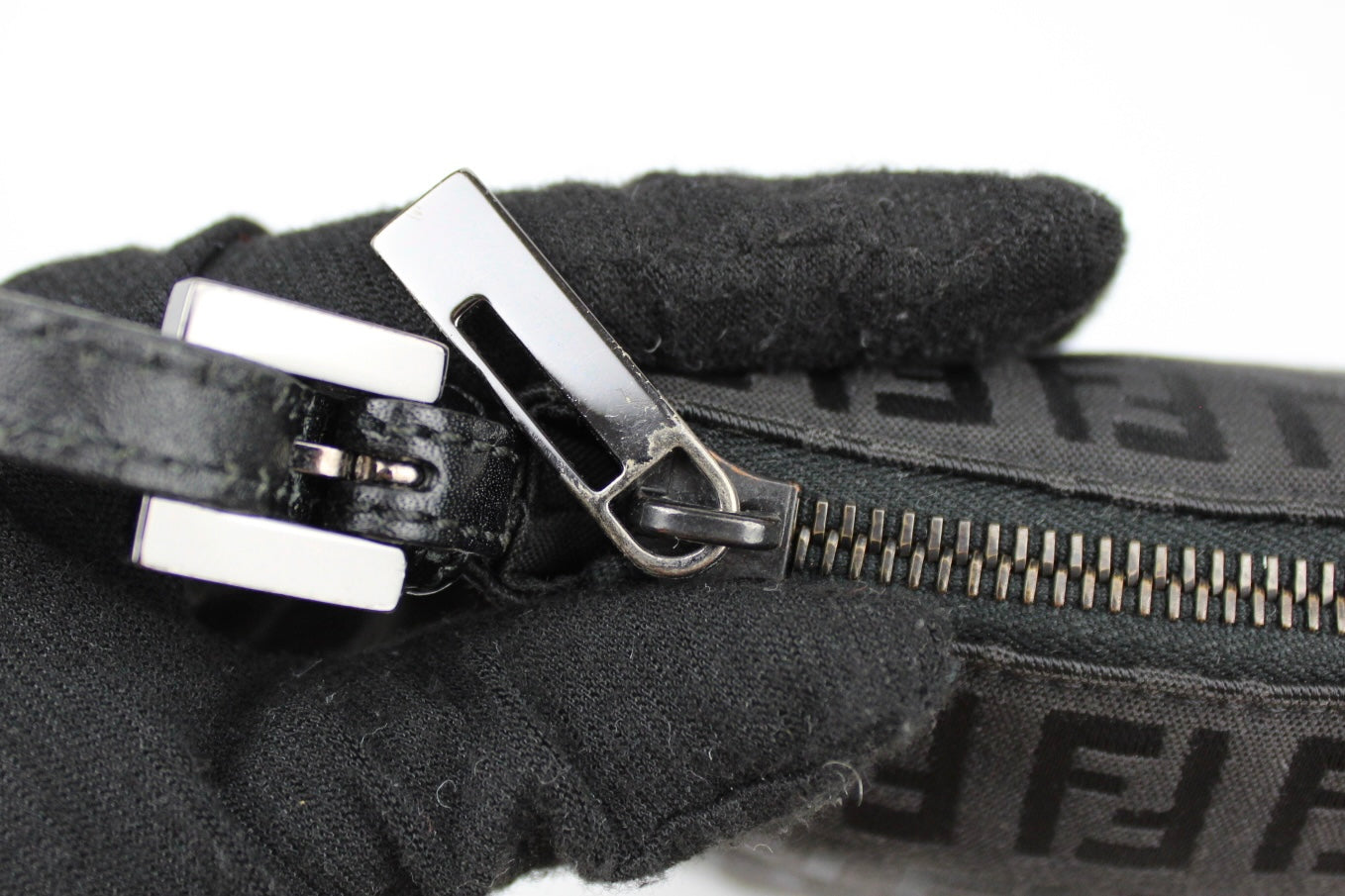 Fendi Zucchino Black Cross Body Bag