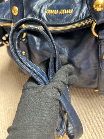 Miu Miu Navy Bow 2-Way Bag
