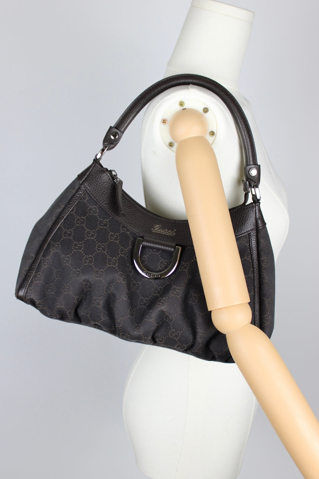 Gucci Monogram Abbey Denim Bag